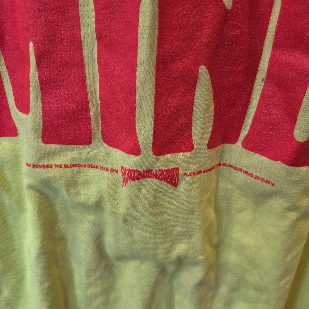 Flatbush Zombies Acid Eyes Tee Men's 2xl Neon Yellow Open Your Mind - Picture 6 of 13